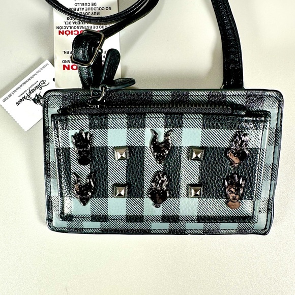 NWT Disney Parks Boutique Villains Checkered Crossbody Bag - Picture 8 of 14